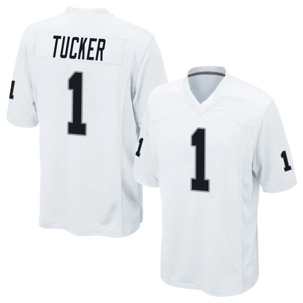 LV.Raiders #1 Tre Tucker Player White Home Game Gdoa Stitched Jerseys