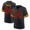 W.Commanders #94 Daron Payne Player Black Limited Home Game Gdoa Stitched Jerseys