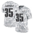 P.Eagles #35 Michael Carter II Player Arctic Camo Salute to Service Limited Game Gdoa Stitched Jerseys