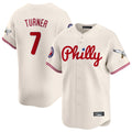 P.Phillies #7 Trea Turner Player Cream Phillies & Eagles Vapor Premier Limited Fdoa Stitched Jerseys