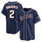 S.Diego Padres #2 Xander Bogaerts Player Navy Cooperstown Collection Limited Home Fdoa Stitched Jerseys
