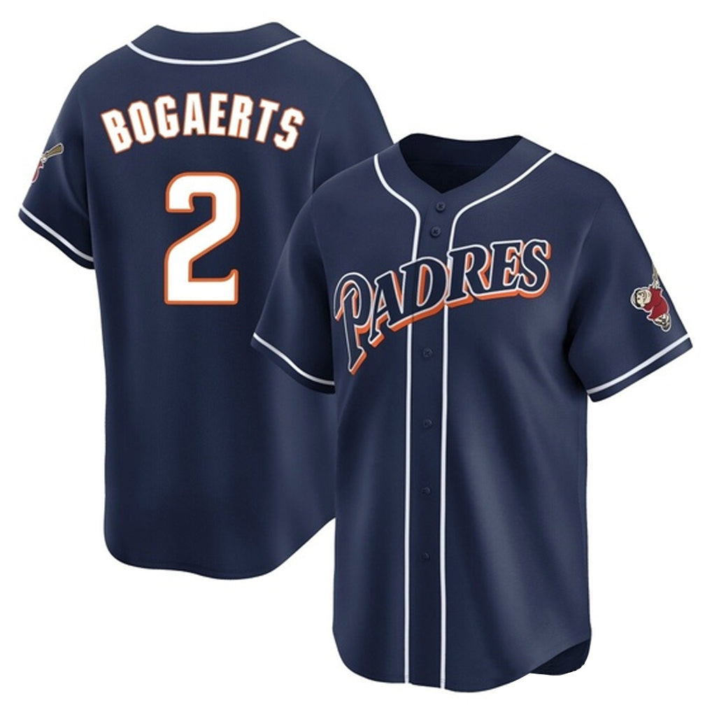 S.Diego Padres #2 Xander Bogaerts Player Navy Cooperstown Collection Limited Home Fdoa Stitched Jerseys