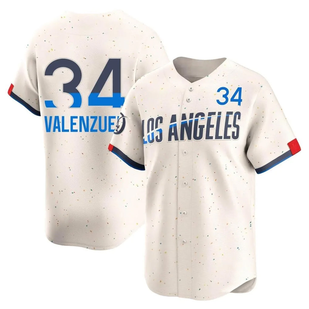 LA.Dodgers #34 Fernando Valenzuela Player Cream City Connect Limited Home Fdoa Stitched Jerseys