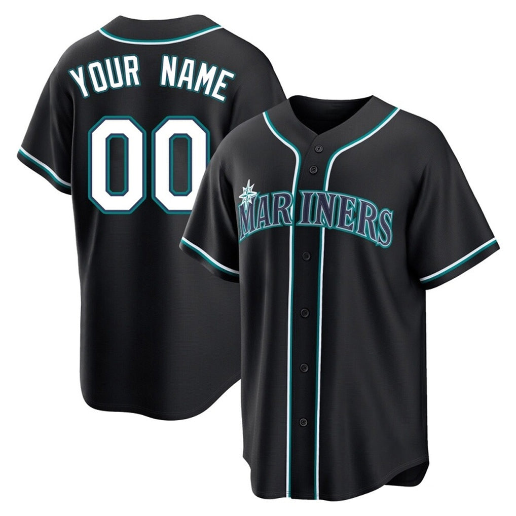 Custom S.Mariners Black Fashion Home Limited Any Name & Number Gdoa Stitched Jerseys
