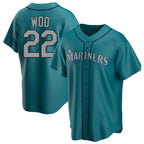 S.Mariners #22 Bryan Woo Player Teal Home Game Fdoa Stitched Jerseys
