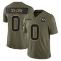GB.Packers #0 Matthew Golden Player Olive 2025 Salute To Service Limited Home Game Gdoa Stitched Jerseys