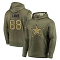 D.Cowboys #88 CeeDee Lamb Player Olive Salute to Service Pullover Hoodies Home Game Gdoa Stitched Jerseys