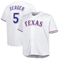 T.Rangers #5 Corey Seager Player White Big & Tall Replica Fdoa Stitched Jerseys