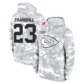 KC.Chiefs #23 Drue Tranquill Player Arctic Camo Salute to Service Hoodies Limited Game Gdoa Stitched Jerseys