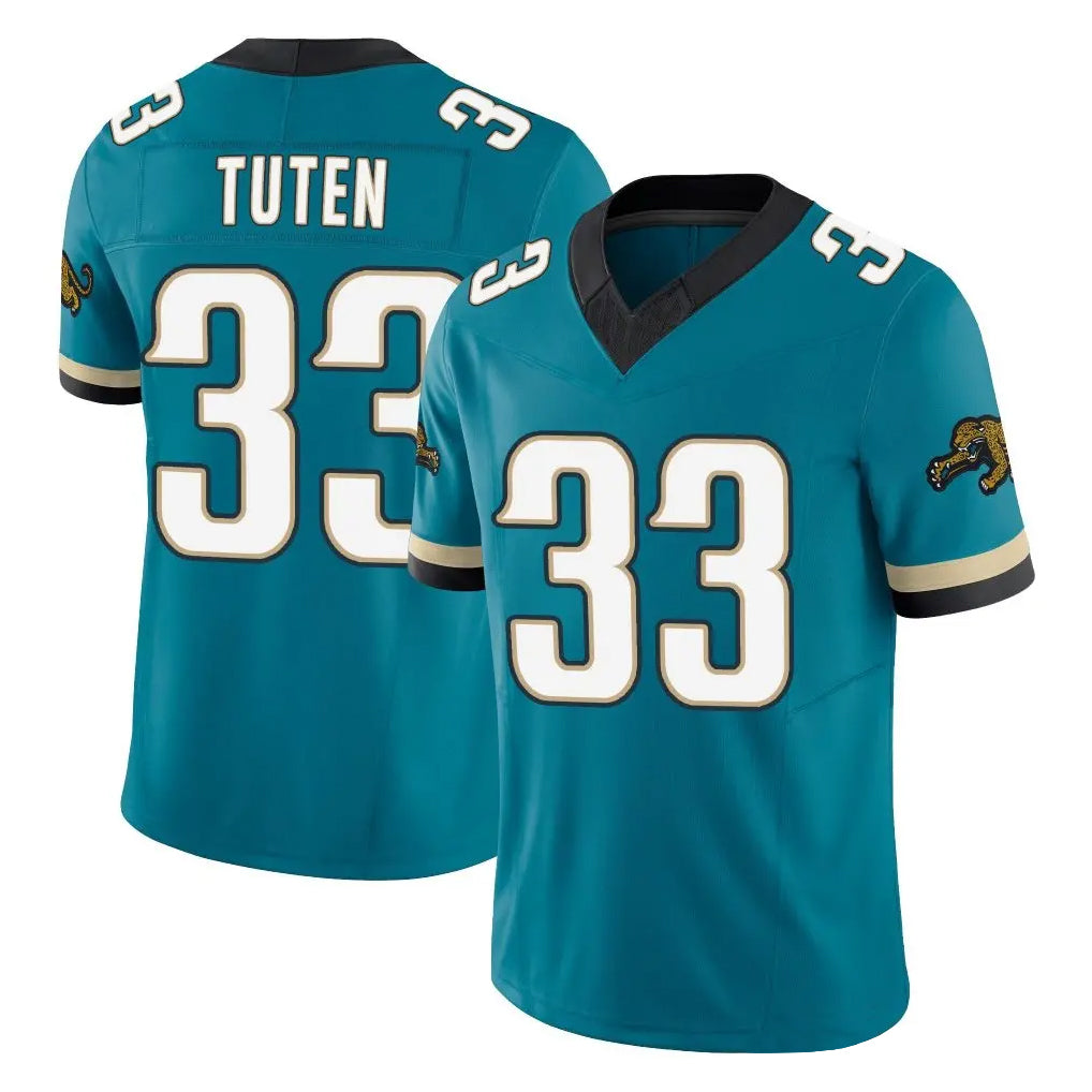 J.Jaguars #33 Bhayshul Tuten Player Teal Prowler Throwback Vapor F.U.S.E. Limited Home Game Gdoa Stitched Jerseys