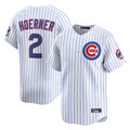 C.Cubs #2 Nico Hoerner Player White Limited Home Game Gdoa Stitched Jerseys