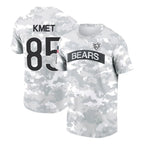 C.Bears #85 Cole Kmet Player Arctic Camo Salute to Service Performance T-Shirt Limited Gdoa Stitched Jerseys