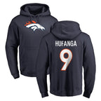 D.Broncos #9 Talanoa Hufanga Player Navy Pullover Hoodie Limited Gdoa Stitched Jerseys