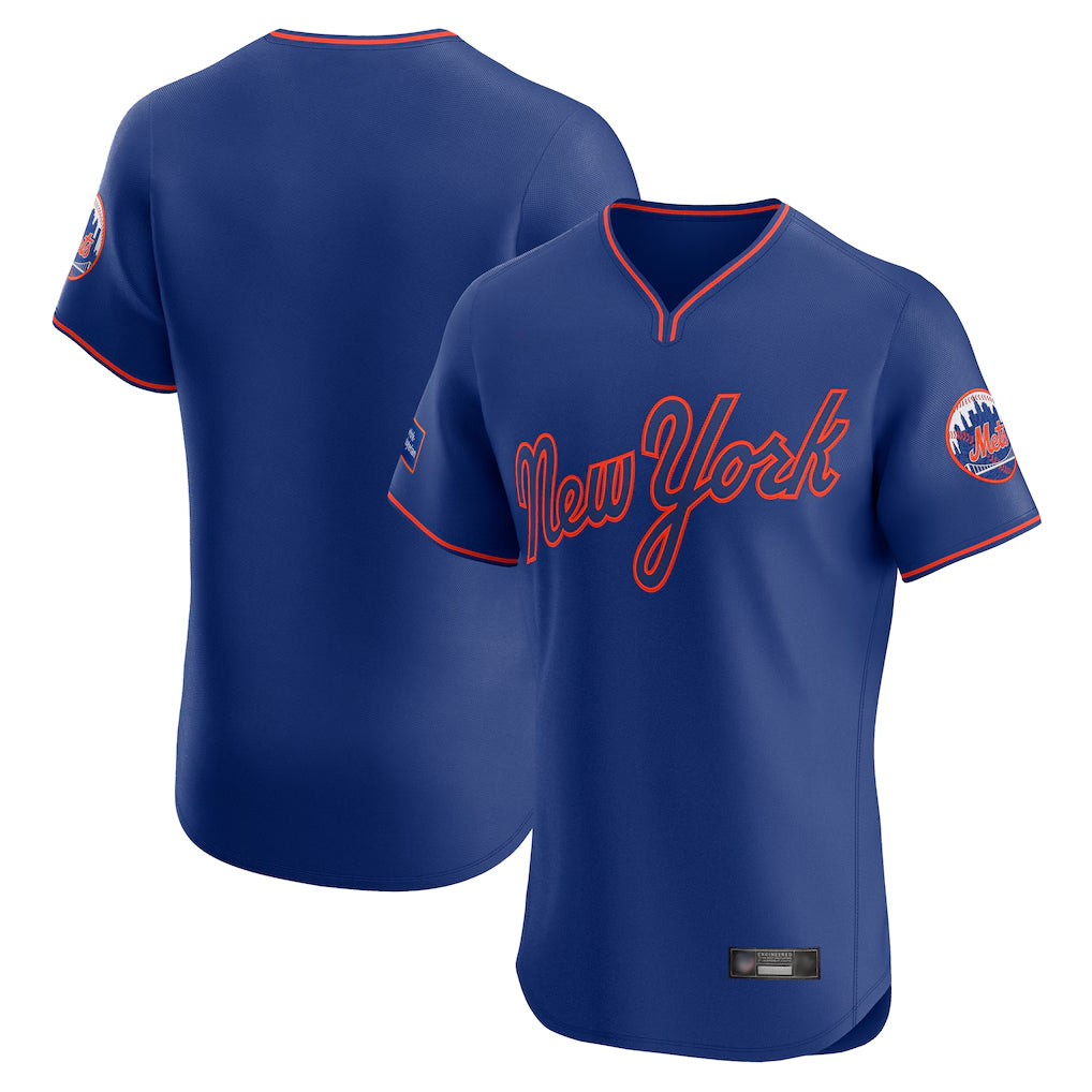 NY.Mets ## Mets Blank Player Royal T-shirt Home Limited Elite Fdoa Stitched Jerseys