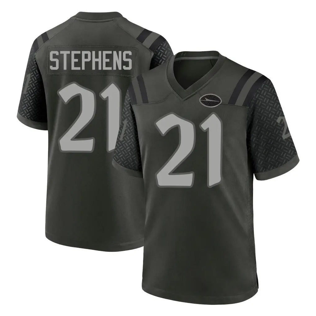 NY.Jets #21 Brandon Stephens Player Green 2025 Rivalries Collection Home Game Gdoa Stitched Jerseys
