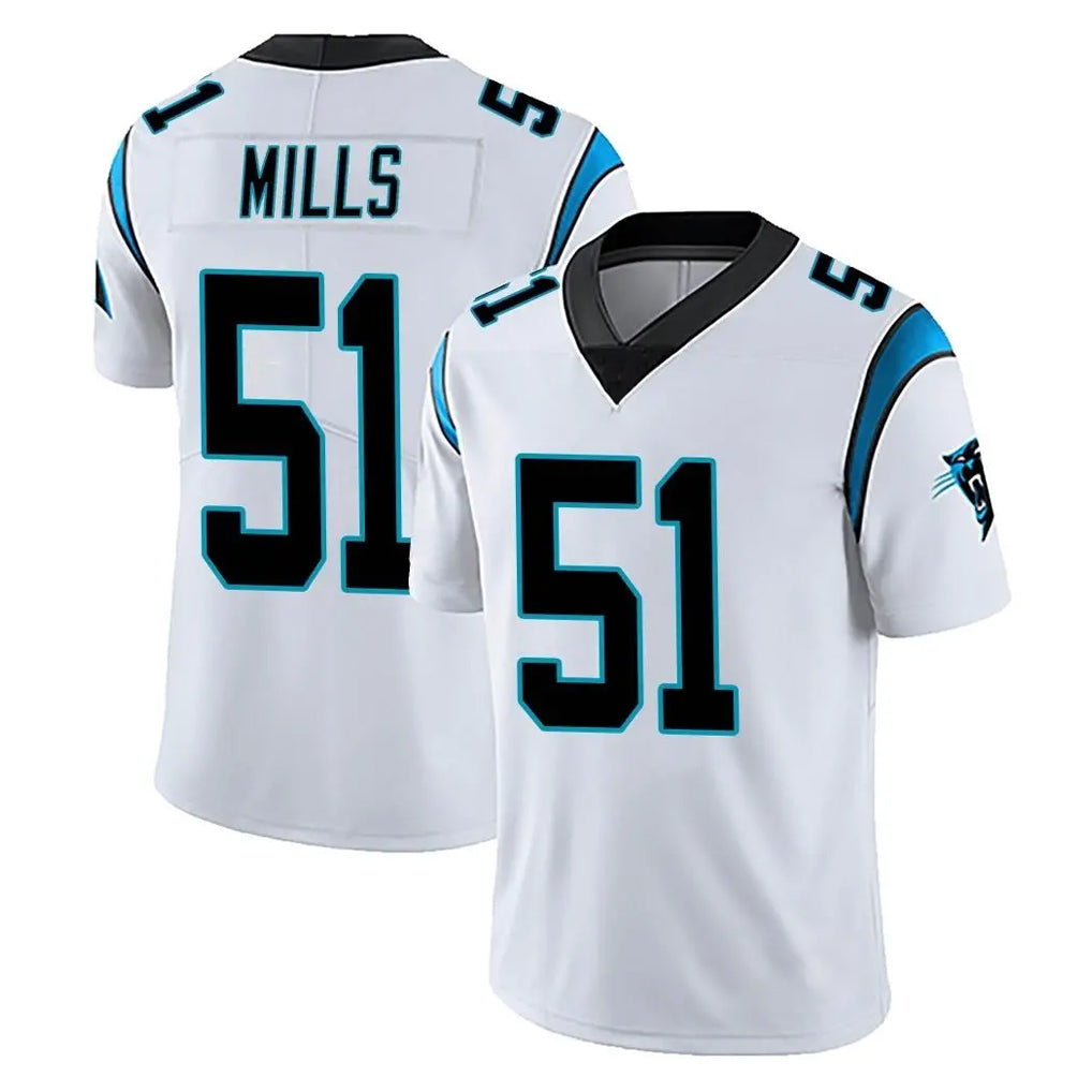 C.Panthers #51 Sam Mills Player White Vapor Untouchable Limited Game Gdoa Stitched Jerseys