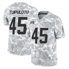 LA.Chargers #45 Tuli Tuipulotu Player Arctic Camo Salute To Service Limited Game Gdoa Stitched Jerseys