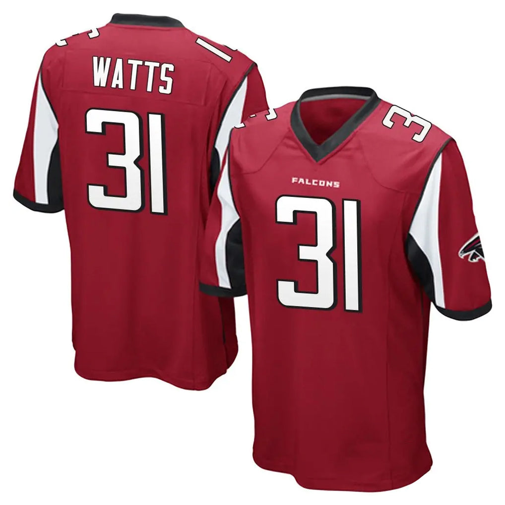 A.Falcons #31 Xavier Watts Player Red Color Vapor Home Game Gdoa Stitched Jerseys