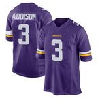 M.Vikings #3 Jordan Addison Player Purple Home Game Gdoa Stitched Jerseys