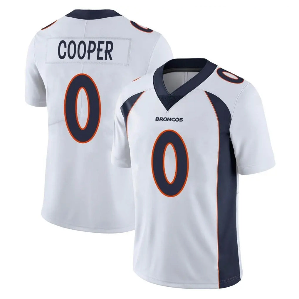 D.Broncos #0 Jonathon Cooper Player White Vapor Untouchable Limited Home Game Gdoa Stitched Jerseys