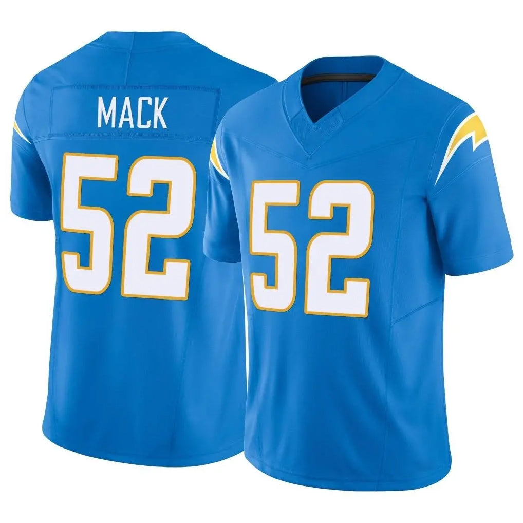 LA.Chargers #52 Khalil Mack Player Blue Limited Vapor F.U.S.E. Home Game Gdoa Stitched Jerseys