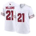 A.Cardinals #21 Garrett Williams Player White Home Game Gdoa Stitched Jerseys