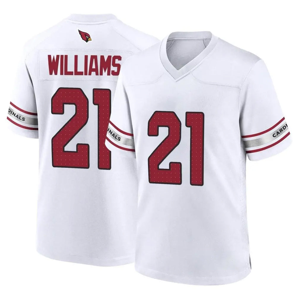 A.Cardinals #21 Garrett Williams Player White Home Game Gdoa Stitched Jerseys