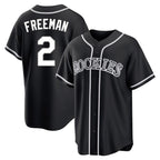 C.Rockies #2 Tyler Freeman Player Black Fashion Out Home Game Gdoa Stitched Jerseys