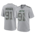 NY.Jets #91 Jowon Briggs Player Gray Limited Atmosphere Fashion Home Game Gdoa Stitched Jerseys