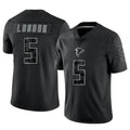 A.Falcons #5 Drake London Player Black RFLCTV Limited Gdoa Stitched Jerseys