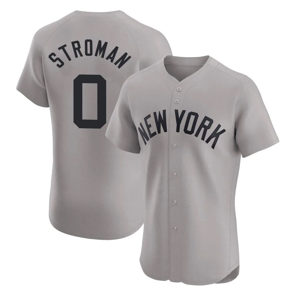 NY.Yankees #0 Marcus Stroman Player Gray Limited Elite Home Fdoa Stitched Jerseys