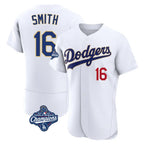 LA.Dodgers #16 Will Smith Player Gold White World Series Meet 2026 Collection Stadium Limited Elite Fdoa Stitched Jerseys