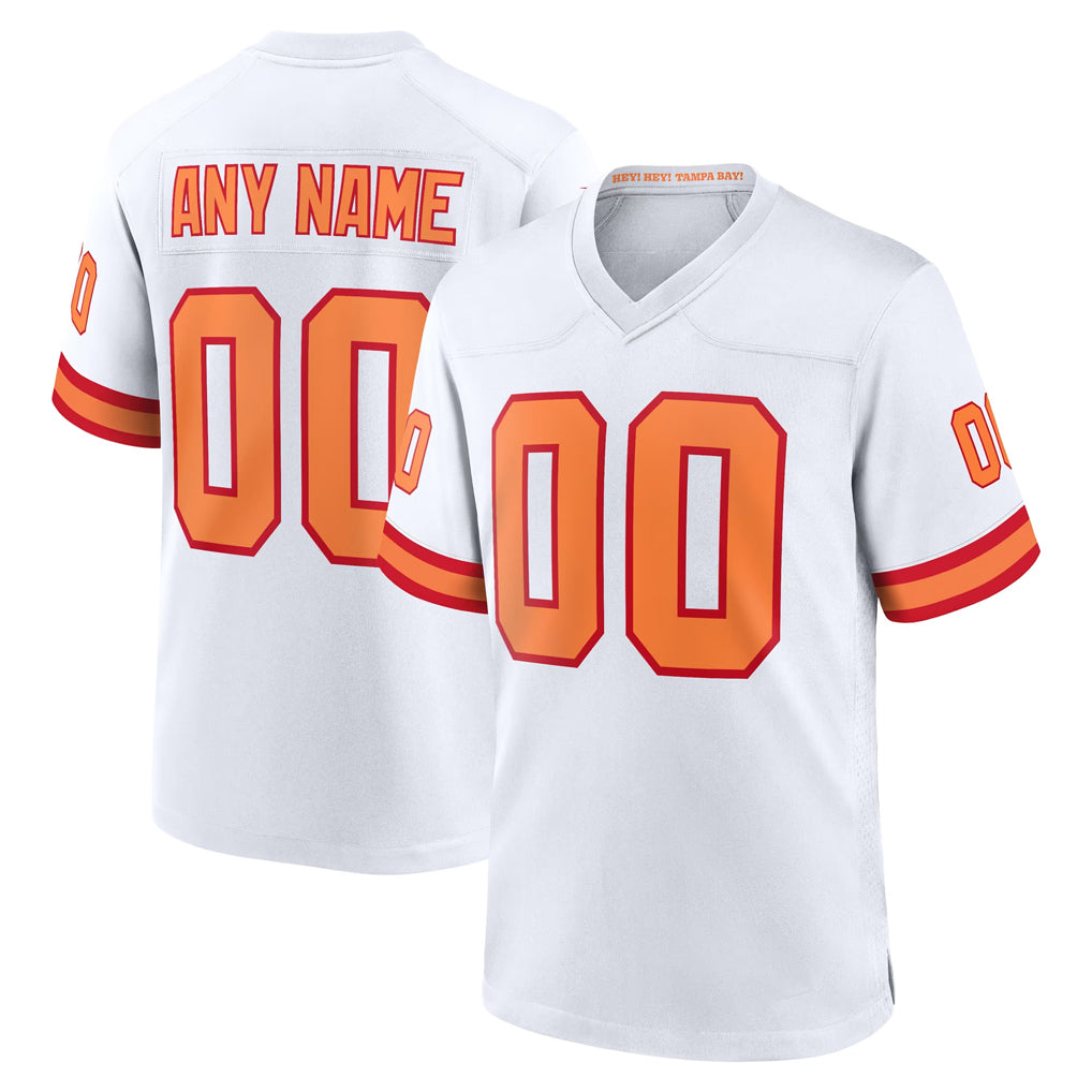 Custom TB.Buccaneers White '76 Home Game Any Name & Numbers Gdoa Stitched Jerseys