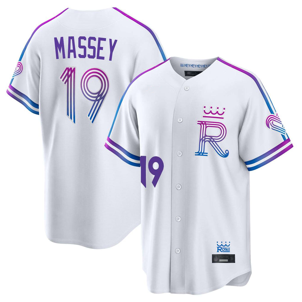 KC.Royals #19 Michael Massey Player White 2026 City Connect Limited Home Gdoa Stitched Jerseys