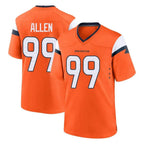 D.Broncos #99 Zach Allen Player Orange Home Game Gdoa Stitched Jerseys