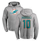 M.Dolphins #10 Jacob Rodriguez Player Gray LOGO Pullover Hoodies Limited Gdoa Stitched Jerseys