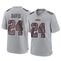 SF.49ers #24 Ashtyn Davis Player Gray Atmosphere Fashion Home Game Gdoa Stitched Jerseys