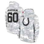 IN.Colts #60 Tanor Bortolini Player Arctic Camo Salute to Service Hoodies Limited Game Gdoa Stitched Jerseys