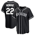 C.Rockies #22 Mickey Moniak Player Black Fashion Out Home Game Gdoa Stitched Jerseys