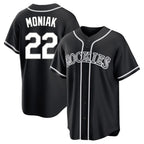 C.Rockies #22 Mickey Moniak Player Black Fashion Out Home Game Gdoa Stitched Jerseys