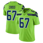 S.Seahawks #67 Charles Cross Player Green Limited Color Rush Home Game Gdoa Stitched Jerseys