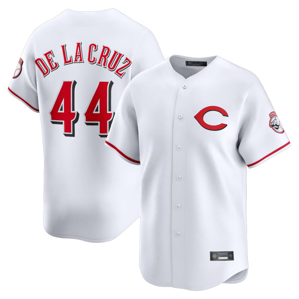 C.Reds #44 Elly De La Cruz Player White Limited Home Gdoa Stitched Jerseys