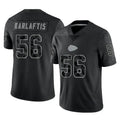 KC.Chiefs #56 George Karlaftis Player Black Limited Reflective Game Gdoa Stitched Jerseys