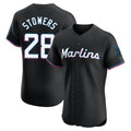 M.Marlins #28 Kyle Stowers Player Black Vapor Home Limited Elite Fdoa Stitched Jerseys