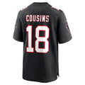 A.Falcons #18 Kirk Cousins Player Black Limited Home Game Gdoa Stitched Jerseys