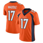 D.Broncos #17 Jaylen Waddle Player Orange Color Vapor Untouchable Limited Game Gdoa Stitched Jerseys