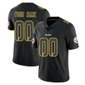 Custom P.Steelers Black Impact Limited Home Game Any Name & Numbers Gdoa Stitched Jerseys