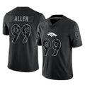 D.Broncos #99 Zach Allen Player Black Reflective Limited Gdoa Stitched Jerseys
