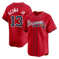A.Braves #13 Ronald Acuna Jr Player Red Limited Home Game Gdoa Stitched Jerseys