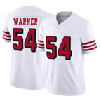 SF.49ers #54 Fred Warner Player White Limited Alternate Vapor F.U.S.E. Home Game Gdoa Stitched Jerseys